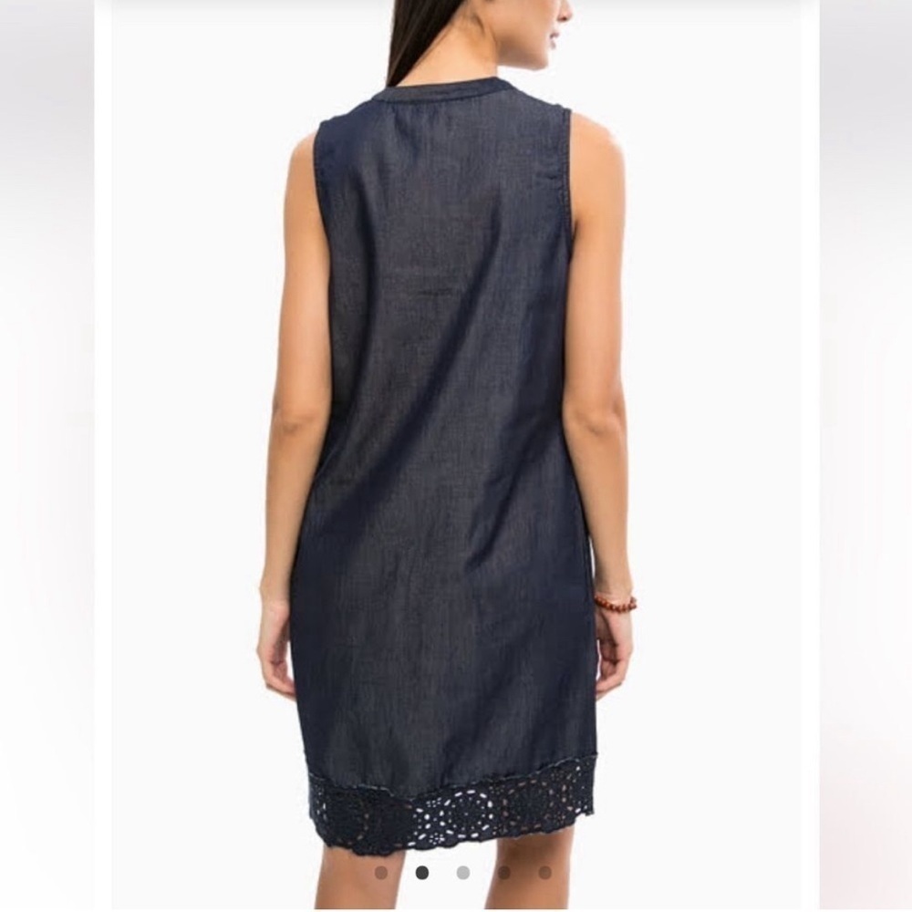 Desigual Denim Embroidered Dress - Picture 2 of 10